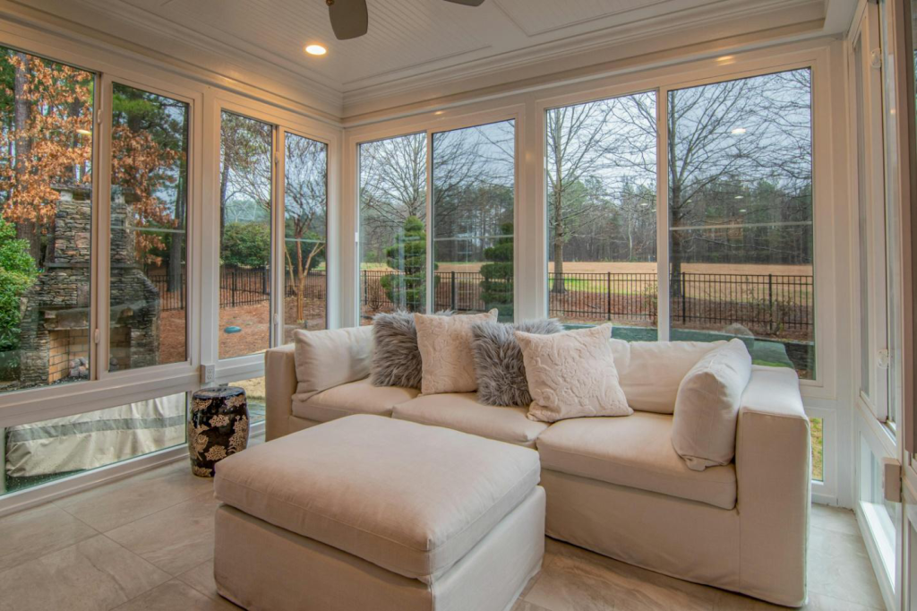 A custom sunroom addition